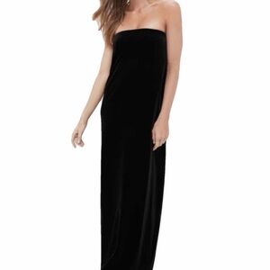 Tuckernuck - Black Velvet Strapless Dress